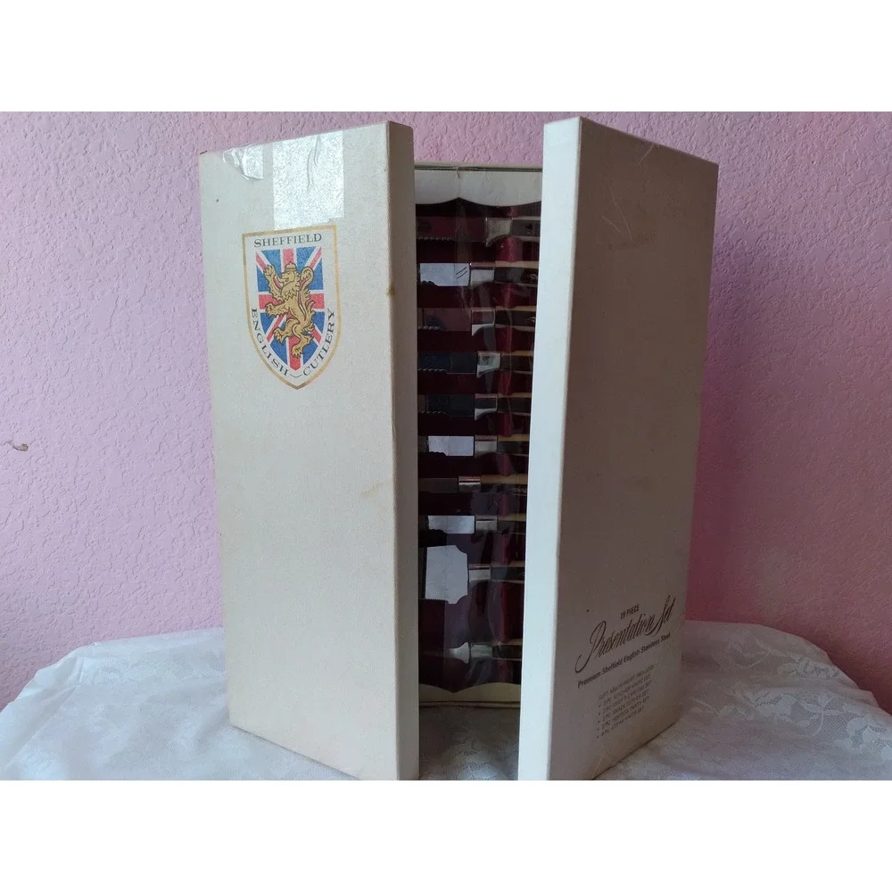Vintage 19 Piece Presentation Knife‎ Set Premium Sheffield Stainless Steel